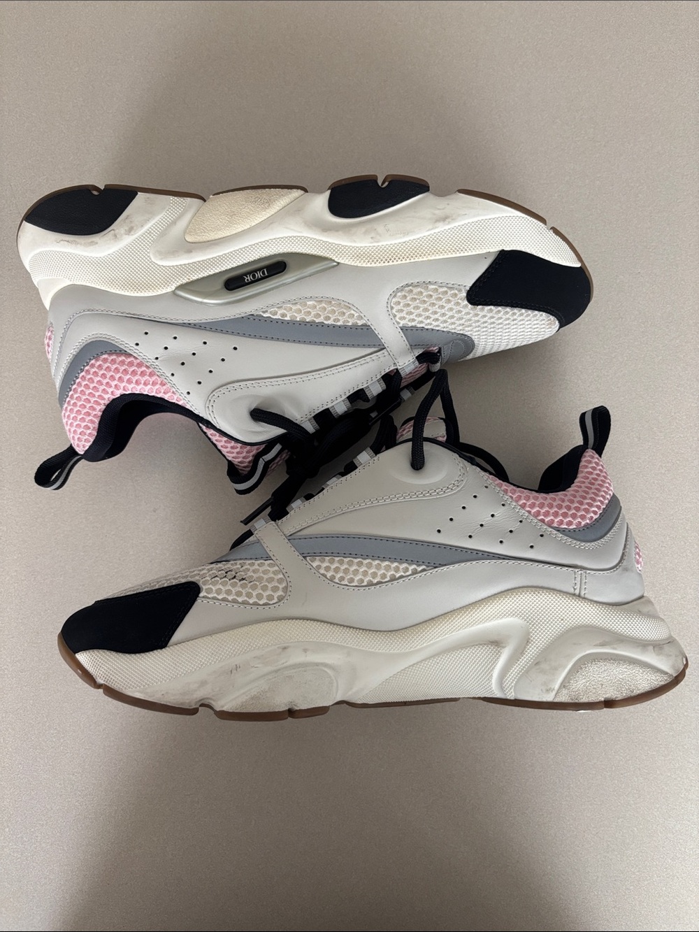 Dior B22 Pale Pink Grey Sneaker - Picture 2 of 10